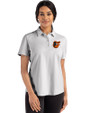 Baltimore Orioles Cutter & Buck Advantage Refresh Epic Confidence Recycled Womens Tri-Blend Pique Polo CONCRETE Front