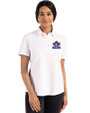 Toronto Blue Jays Cooperstown Cutter & Buck Advantage Refresh Epic Confidence Recycled Womens Tri-Blend Pique Polo White Front