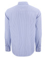 Brigham Young Cougars Cutter & Buck Skyline Epic Confidence Recycled Pinstripe Mens Long Sleeve Dress Shirt Tour Blue/White Mannequin Back