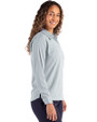 Baylor Sailor Bear College Vault Cutter & Buck Skyline Epic Confidence Recycled Pinstripe Womens Long Sleeve Dress Shirt  Hunter/White Side
