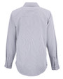 Ohio State Buckeyes Alumni- Cutter & Buck Skyline Epic Confidence Recycled Pinstripe Womens Long Sleeve Dress Shirt  Elemental Grey/White Mannequin Back