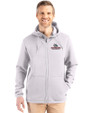 Gonzaga Bulldogs Cutter & Buck Roam Epic Versatility Recycled Mens Full Zip Hooded Jacket Solitare Front