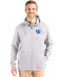 Kentucky Wildcats Cutter & Buck Roam Epic Versatility Recycled Mens Full Zip Hooded Jacket Solitare Front