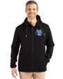 Air Force Falcons College Vault Cutter & Buck Roam Epic Versatility Recycled Mens Full Zip Hooded Jacket Black Front
