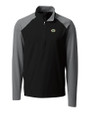 Green Bay Packers Cutter & Buck Response Lightweight Hybrid Quarter Zip Mens Pullover Windbreaker Black Mannequin