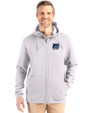 New Hampshire Wildcats College Vault Cutter & Buck Roam Recycled Buttery-Soft Knit Mens Full Zip Hooded Jacket Solitaire Front