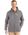 Vanderbilt Commodores College Vault Cutter & Buck Roam Epic Versatility Recycled Mens Full Zip Hooded Jacket Elemental Grey Front