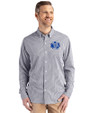 Air Force Falcons College Vault Cutter & Buck Skyline Epic Confidence Recycled Gingham Mens Long Sleeve Dress Shirt Black/White Front