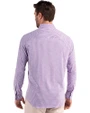 Stephen F Austin Lumberjacks Cutter & Buck Skyline Epic Confidence Recycled Gingham Mens Long Sleeve Dress Shirt College Purple/White Back