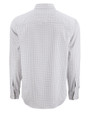 Ohio State Buckeyes Alumni- Cutter & Buck Skyline Epic Confidence Recycled Gingham Mens Long Sleeve Dress Shirt Concrete/White Mannequin Back