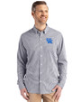 Kentucky Wildcats Cutter & Buck Skyline Epic Confidence Recycled Gingham Mens Long Sleeve Dress Shirt Black/White Front