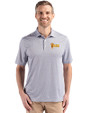 Arizona State Sun Devils Cutter & Buck Pike Eco Diamond Dot Print Recycled Mens Big & Tall Polo Black Front