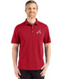 Atlanta Braves Stars & Stripes Cutter & Buck Advantage Refresh Epic Confidence Recycled Mens Big & Tall Tri-Blend Pique Polo Cardinal Red Front