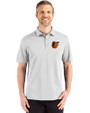 Baltimore Orioles Cutter & Buck Advantage Refresh Epic Confidence Recycled Mens Big & Tall Tri-Blend Pique Polo CONCRETE Front