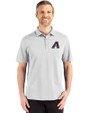 Arizona Diamondbacks Cutter & Buck Advantage Refresh Epic Confidence Recycled Mens Big & Tall Tri-Blend Pique Polo CONCRETE Front