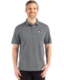 Toronto Blue Jays Cutter & Buck Advantage Refresh Epic Confidence Recycled Mens Big & Tall Tri-Blend Pique Polo Elemental Grey Front