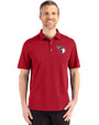 Cleveland Guardians Cutter & Buck Advantage Refresh Epic Confidence Recycled Mens Big & Tall Tri-Blend Pique Polo Cardinal Red Front