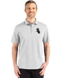 Chicago White Sox Mono Cutter & Buck Advantage Refresh Epic Confidence Recycled Mens Big & Tall Tri-Blend Pique Polo CONCRETE Front