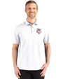 Minnesota Twins Stars & Stripes Cutter & Buck Advantage Refresh Epic Confidence Recycled Mens Big & Tall Tri-Blend Pique Polo White Front