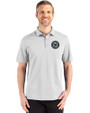 Washington Nationals Monochromatic Cutter & Buck Advantage Refresh Recycled Cotton-Blend Pique Mens Big & Tall Polo CONCRETE Front