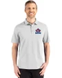 Toronto Blue Jays Cooperstown Cutter & Buck Advantage Refresh Epic Confidence Recycled Mens Big & Tall Tri-Blend Pique Polo CONCRETE Front