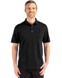 NY Mets City Connect Cutter & Buck Advantage Refresh Epic Confidence Recycled Mens Big & Tall Tri-Blend Pique Polo Black Front