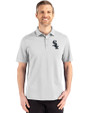 Chicago White Sox Cutter & Buck Advantage Refresh Epic Confidence Recycled Mens Big & Tall Tri-Blend Pique Polo CONCRETE Front