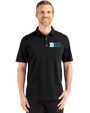 BIG 10 Conference Cutter & Buck Advantage Refresh Epic Confidence Recycled Mens Big & Tall Tri-Blend Pique Polo Black Front