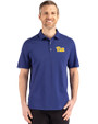 Pitt Panthers Cutter & Buck Advantage Refresh Epic Confidence Recycled Mens Big & Tall Tri-Blend Pique Polo Tour Blue Front