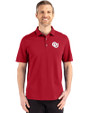 Oklahoma Sooners Vintage Cutter & Buck Advantage Refresh Epic Confidence Recycled Mens Big & Tall Tri-Blend Pique Polo Cardinal Red Front