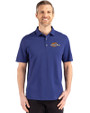Pepperdine Waves Cutter & Buck Advantage Refresh Epic Confidence Recycled Mens Big & Tall Tri-Blend Pique Polo Tour Blue Front