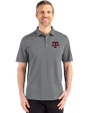 Texas A&M Aggies Cutter & Buck Advantage Refresh Epic Confidence Recycled Mens Big & Tall Tri-Blend Pique Polo Elemental Grey Front