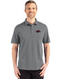 Arkansas Razorbacks Cutter & Buck Advantage Refresh Epic Confidence Recycled Mens Big & Tall Tri-Blend Pique Polo Elemental Grey Front
