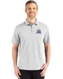 Northwestern Wildcats College Vault Cutter & Buck Advantage Refresh Epic Confidence Recycled Mens Big & Tall Tri-Blend Pique Polo CONCRETE Front