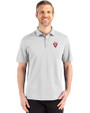 Virginia Tech Hokies College Vault Cutter & Buck Advantage Refresh Epic Confidence Recycled Mens Big & Tall Tri-Blend Pique Polo CONCRETE Front