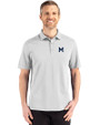 Michigan Wolverines College Vault Cutter & Buck Advantage Refresh Epic Confidence Recycled Mens Big & Tall Tri-Blend Pique Polo CONCRETE Front