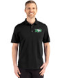 North Dakota Cutter & Buck Advantage Refresh Epic Confidence Recycled Mens Big & Tall Tri-Blend Pique Polo Black Front