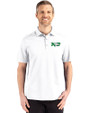 North Dakota Cutter & Buck Advantage Refresh Epic Confidence Recycled Mens Big & Tall Tri-Blend Pique Polo White Front