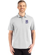 Northwestern Wildcats Cutter & Buck Advantage Refresh Epic Confidence Recycled Mens Big & Tall Tri-Blend Pique Polo CONCRETE Front