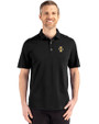 Idaho Vandals Cutter & Buck Advantage Refresh Epic Confidence Recycled Mens Big & Tall Tri-Blend Pique Polo Black Front