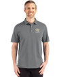 Georgia Tech Yellow Jackets Alumni Cutter & Buck Advantage Refresh Epic Confidence Recycled Mens Big & Tall Tri-Blend Pique Polo Elemental Grey Front