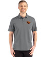Oregon State Beavers Cutter & Buck Advantage Refresh Epic Confidence Recycled Mens Big & Tall Tri-Blend Pique Polo Elemental Grey Front