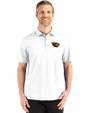 Oregon State Beavers Cutter & Buck Advantage Refresh Epic Confidence Recycled Mens Big & Tall Tri-Blend Pique Polo White Front