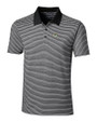 Green Bay Packers Cutter & Buck Forge Polo Tonal Stripe Tailored Fit Black Mannequin