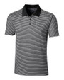 Philadelphia Eagles Cutter & Buck Forge Polo Tonal Stripe Tailored Fit Black Mannequin