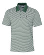 Philadelphia Eagles Cutter & Buck Forge Polo Tonal Stripe Tailored Fit Hunter Green Mannequin