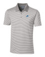 Detroit Lions Cutter & Buck Forge Polo Tonal Stripe Tailored Fit Polished Medium Gray Mannequin