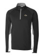 Baltimore Ravens Cutter & Buck Traverse Colorblock Stretch Quarter Zip Mens Pullover Black Mannequin