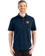 Auburn Tigers Cutter & Buck Advantage Refresh Epic Confidence Recycled Mens Big & Tall Tri-Blend Pique Polo Liberty Navy Front