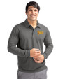 Arizona State Sun Devils Cutter & Buck Advantage Eco Tri-Blend Pique Mens Big and Tall Long Sleeve Polo Elemental Grey Front